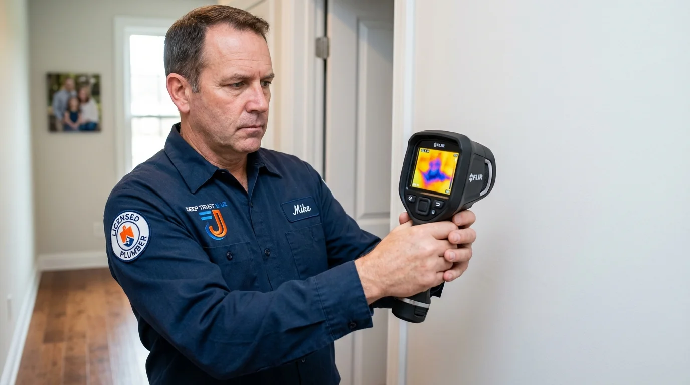 Thermal imaging leak detection by Johns Plumbing LLC in Mountain Top